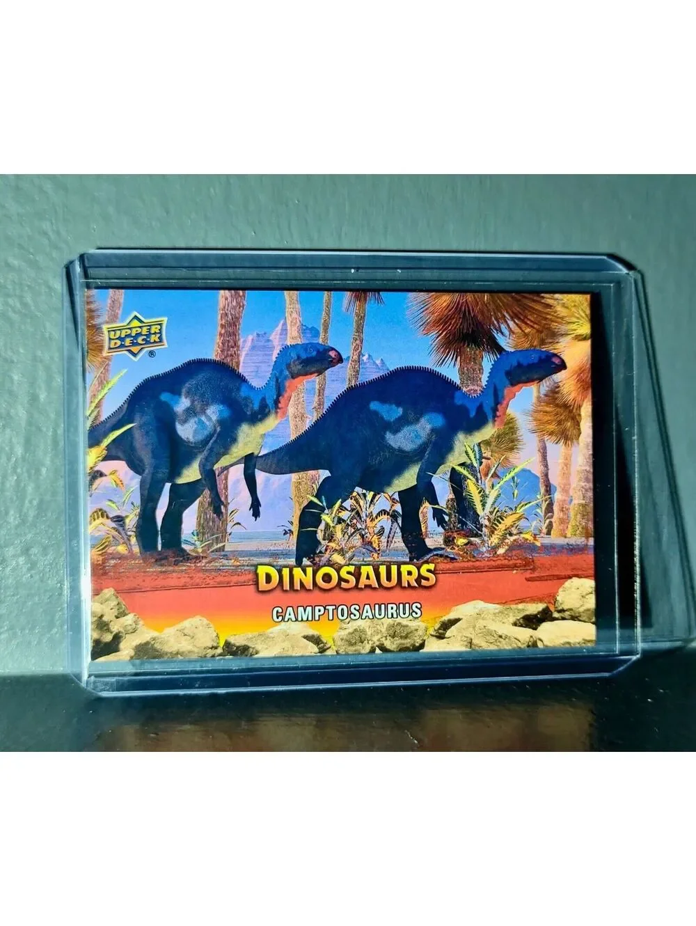 2015 Upper Deck Dinosaurs Camptosaurus Extinction Red Parallel #42 Card